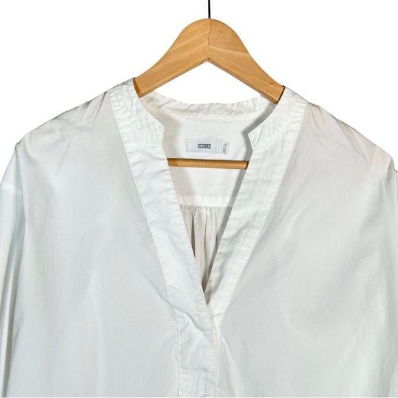 CLOSED Monochrome V-Neck Poplin Blouse - Picture 5 of 9